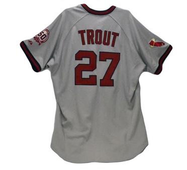 Mike Trout Game-Worn 2011 Angels Throwback Road Jersey Debut Season (MLB Auth)